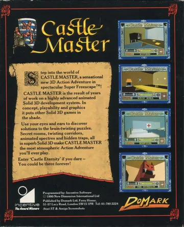 Castle Master box cover back